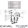 Cifial 31405MW L Brookhaven Lever 3 HoleDeck Bath Mixer Dimension